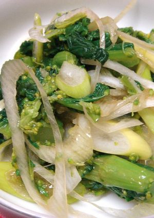 菜の花と長ネギのレモン醤油でおひたし-レシピのメイン写真