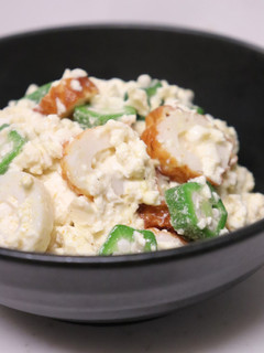やさしい味♪豆腐オクラ焼ちくわのマヨサラ-レシピのメイン写真