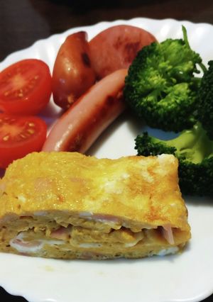 ハムタマ(ハム入り玉子焼き)-レシピのメイン写真