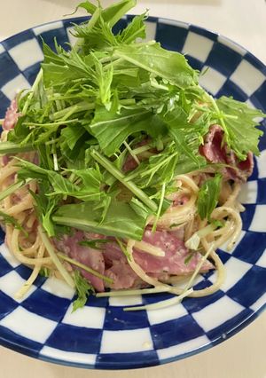 コストコ]パストラミと明太ばらこスパサラ-レシピのメイン写真