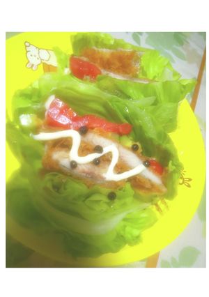 ★低糖質★包み菜フィッシュ野菜サンド★-レシピのメイン写真
