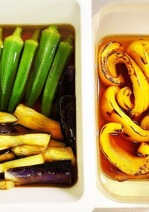 麺つゆで簡単！夏野菜の焼き浸し-レシピのメイン写真