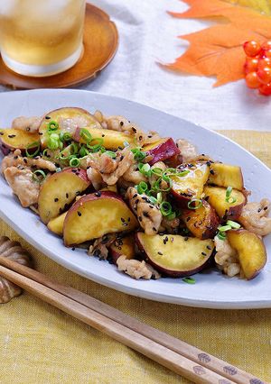 秋に食べたい！豚肉とさつまいもの甘酢炒め-レシピのメイン写真