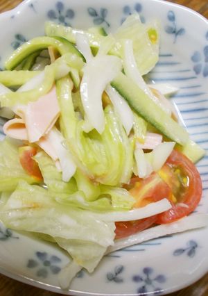 簡単グリーンサラダ 市販ドレ使わず-レシピのメイン写真