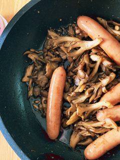 ほりにしで舞茸とソーセージ炒め-レシピのメイン写真