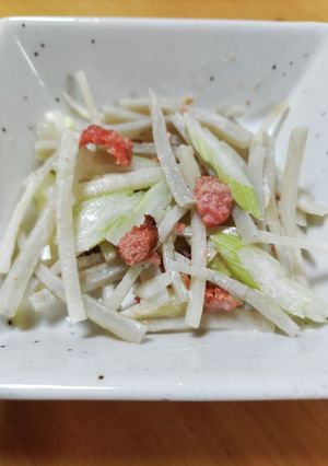 ごぼうとセロリの焼きめんたいサラダ-レシピのメイン写真