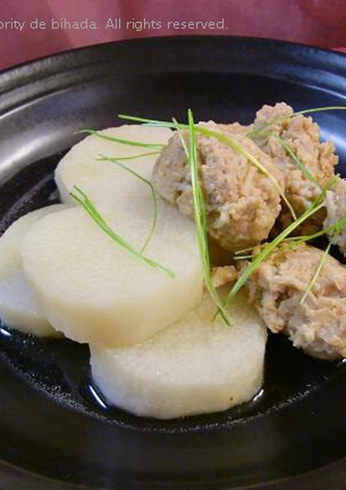 長芋と鶏つみれの煮物-レシピのメイン写真