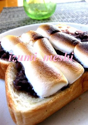 ♡あんことマシュマロのトースト♡-レシピのメイン写真