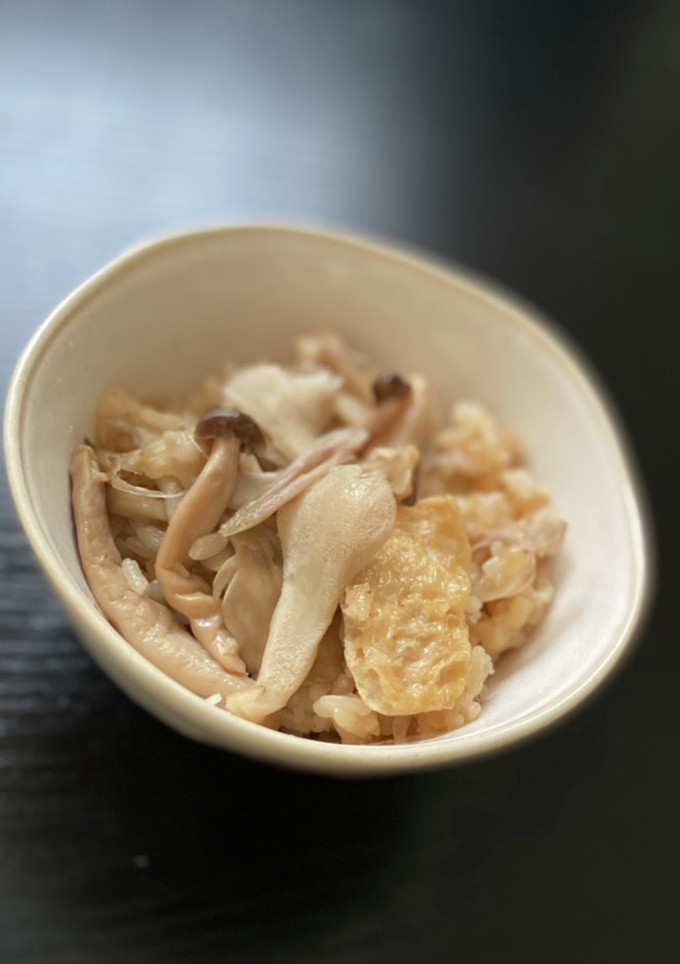 みょうが香るきのこと油揚げの炊き込みご飯-レシピのメイン写真