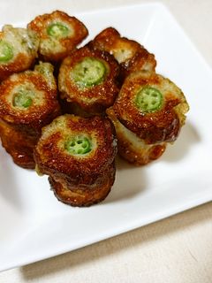 少量の油で作る!ちくわとオクラの磯辺揚げ-レシピのメイン写真