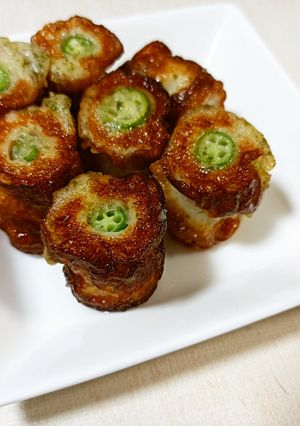 少量の油で作る！ちくわとオクラの磯辺揚げ-レシピのメイン写真
