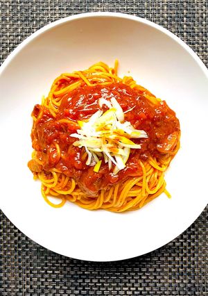 麻辣ミートソースパスタ-レシピのメイン写真