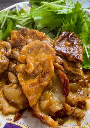 冷凍肉でズボラ飯！豚肉の生姜焼き♪-レシピのメイン写真