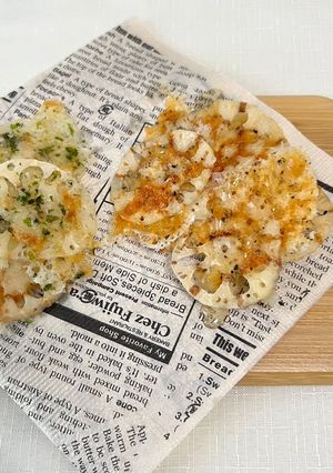レンジで簡単！れんこんチーズチップス-レシピのメイン写真