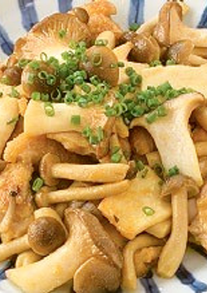たっぷりきのこと鶏肉のぽんバター炒め-レシピのメイン写真