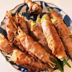 รูปของ 残り野菜の豚肉巻き　焼肉ソース味