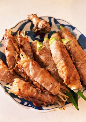 残り野菜の豚肉巻き　焼肉ソース味-レシピのメイン写真