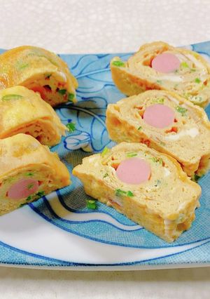ソーセージ入り玉子焼き-レシピのメイン写真