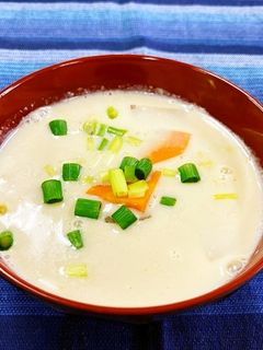 秋野菜の豆乳みそ汁-レシピのメイン写真
