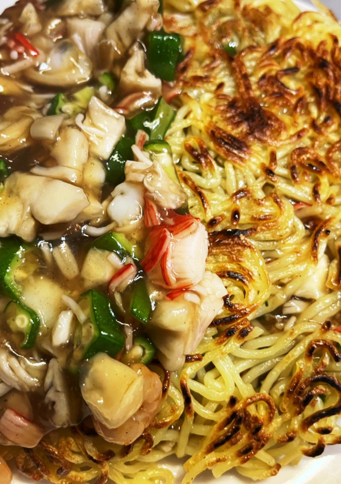 カニかま活用シーフードあんかけ焼きそば-レシピのメイン写真