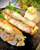 蓮根の挟み揚げ【大葉、たくさんの野菜入】