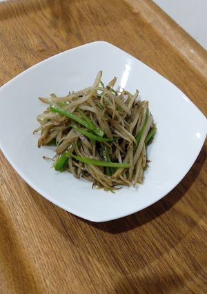 ケール茎と牛蒡のクミンきんぴら-レシピのメイン写真