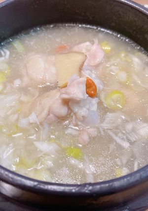 鶏手羽で参鶏湯スープ【圧力鍋】-レシピのメイン写真