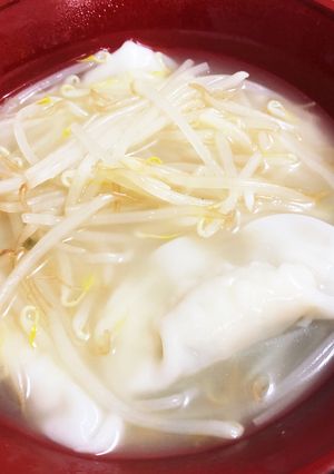 紀文　参鶏湯スープ餃子で簡単もやしスープ-レシピのメイン写真