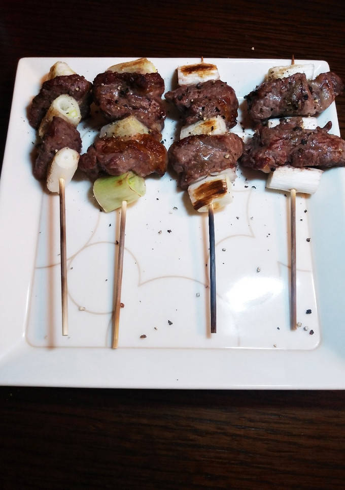 簡単☆牛肉と長ネギの塩串焼き-レシピのメイン写真