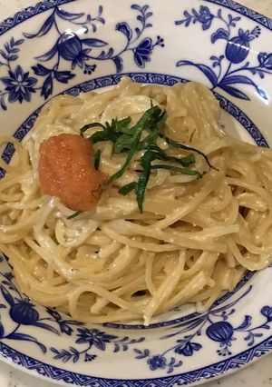 市販のパスタソースで明太子カルボナーラ-レシピのメイン写真
