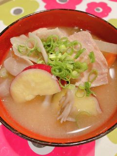 鮭とさつまいもの具沢山お味噌汁-レシピのメイン写真