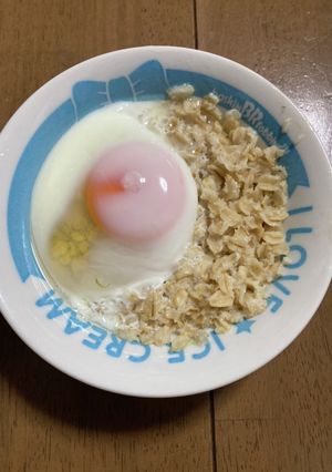 オートミール月見-レシピのメイン写真