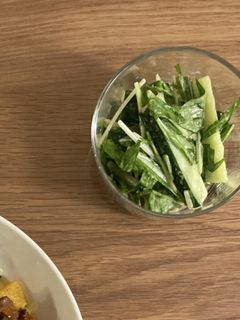 水菜と胡瓜のからしマヨ和えサラダ-レシピのメイン写真
