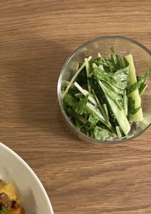 水菜と胡瓜のからしマヨ和えサラダ-レシピのメイン写真