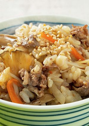 牛肉ときのこの五目ごはん-レシピのメイン写真