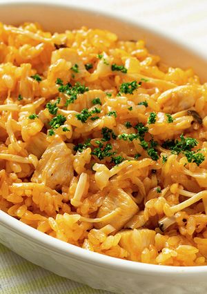きのこの入ったチキンライス-レシピのメイン写真