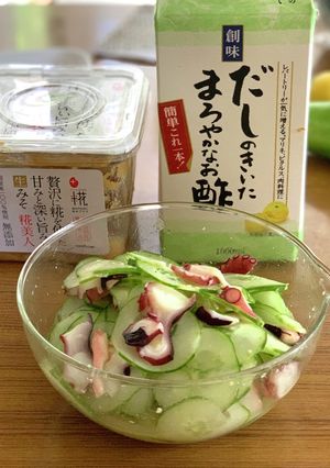 胡瓜とタコの酢味噌和え-レシピのメイン写真