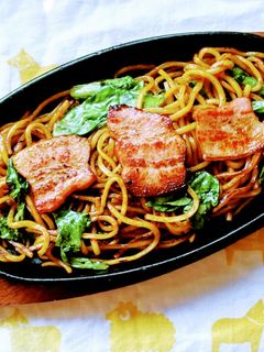 ベーコンレタス焼きそば♪-レシピのメイン写真