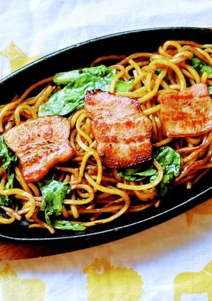 ベーコンレタス焼きそば♪-レシピのメイン写真