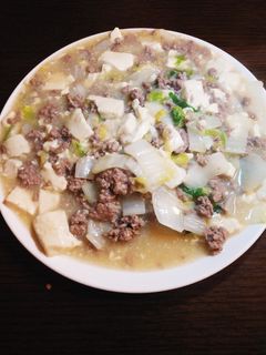 簡単☆あんかけ風白菜と豆腐のそぼろ煮-レシピのメイン写真