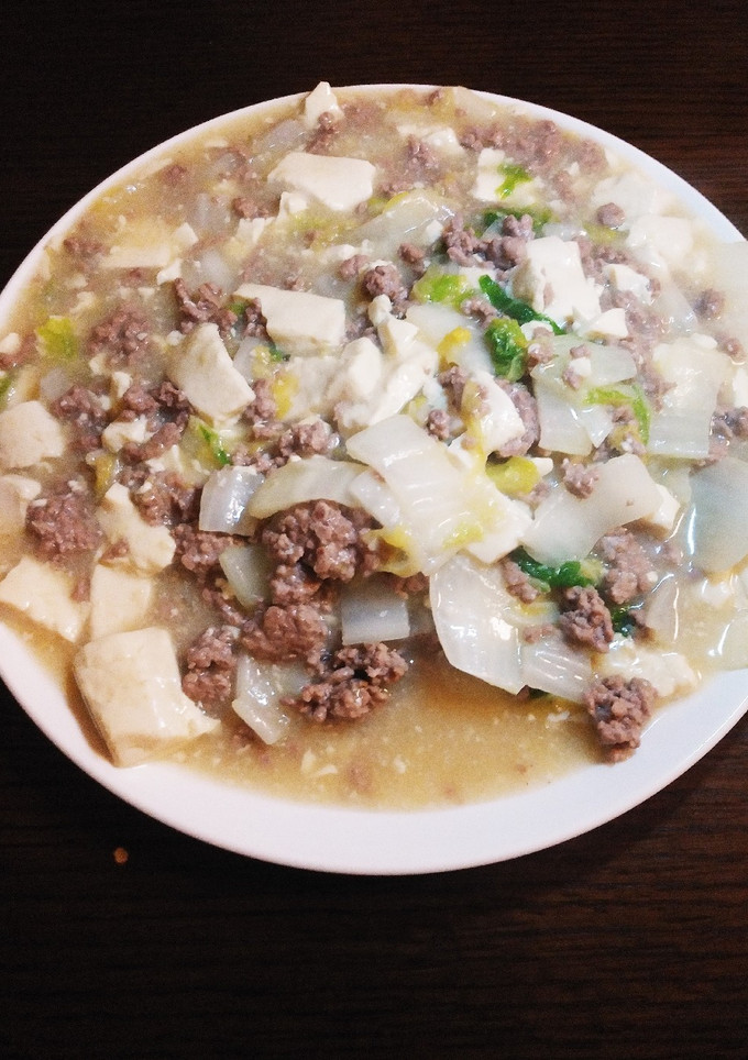 簡単☆あんかけ風白菜と豆腐のそぼろ煮-レシピのメイン写真