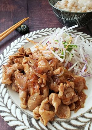 10分で簡単!黒酢生姜焼き-レシピのメイン写真
