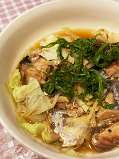サバ缶とキャベツのレンチン煮-レシピのメイン写真