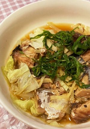 サバ缶とキャベツのレンチン煮-レシピのメイン写真