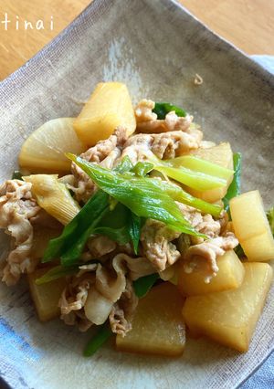 レンジで時短＊豚こまと大根の甘照り煮-レシピのメイン写真