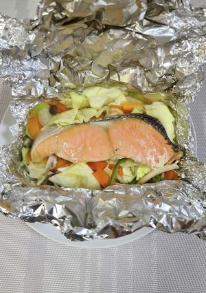 鮭と野菜のボイル-レシピのメイン写真