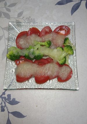 トマトサラダ。おろし玉ねぎドレッシング-レシピのメイン写真