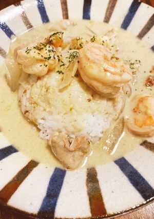 本格☆チキン&海老のグリーンカレー♪-レシピのメイン写真