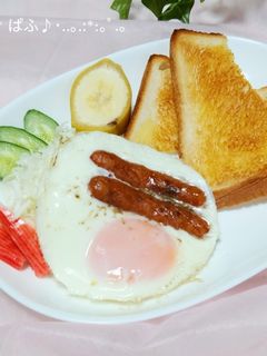 時短 簡単♬ 朝の目玉焼き-レシピのメイン写真