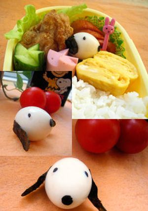 うずらでスヌーピーU^ェ^U-レシピのメイン写真